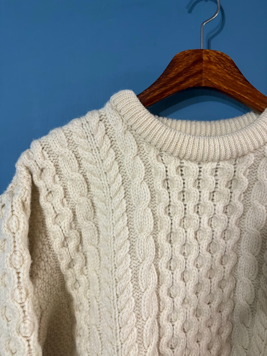 80-90‘s LL Bean Aran Fisherman Sweater.  상품이미지3