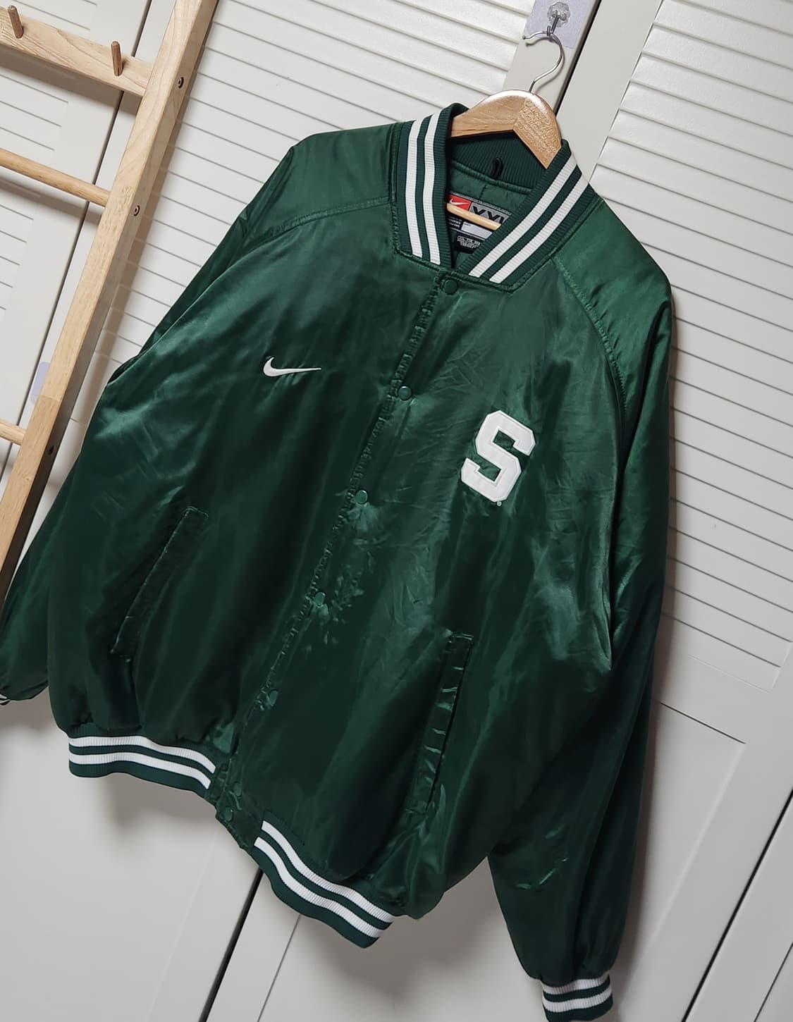 3XL 나이키 MSU 스파르탄 스타디움 바시티 딤그린 자켓 상품이미지1