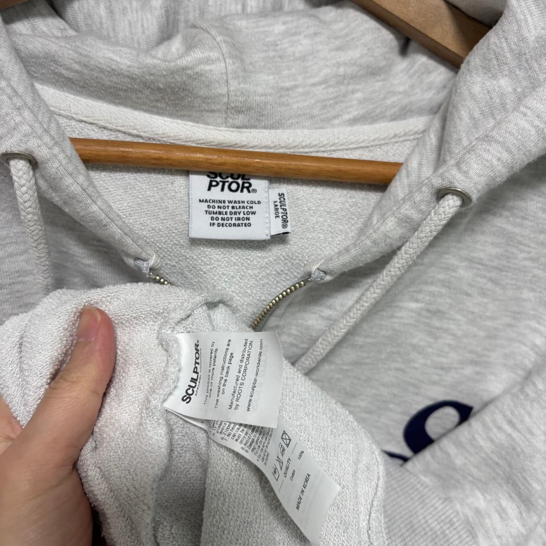 스컬프터 후드집업 멜란지그레이 상품이미지3