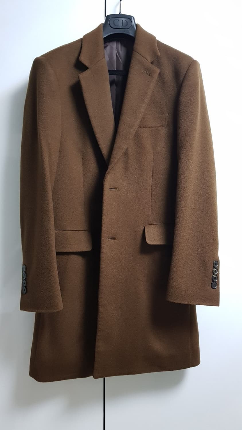 지이크 콜롬보 캐시미어 100% 다크 브라운 싱글코트 상품이미지5