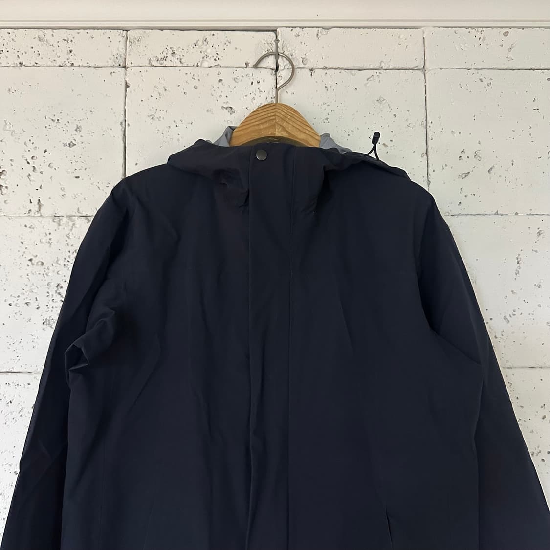 우먼L 무인양품 방수 방풍 코트 네이비 상품이미지2