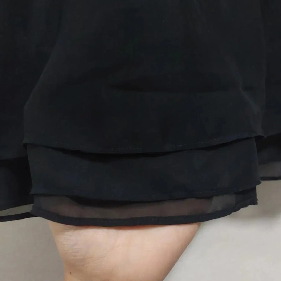 시스루 반소매 아일릿 레이스 베이비돌 원피스 상품이미지3