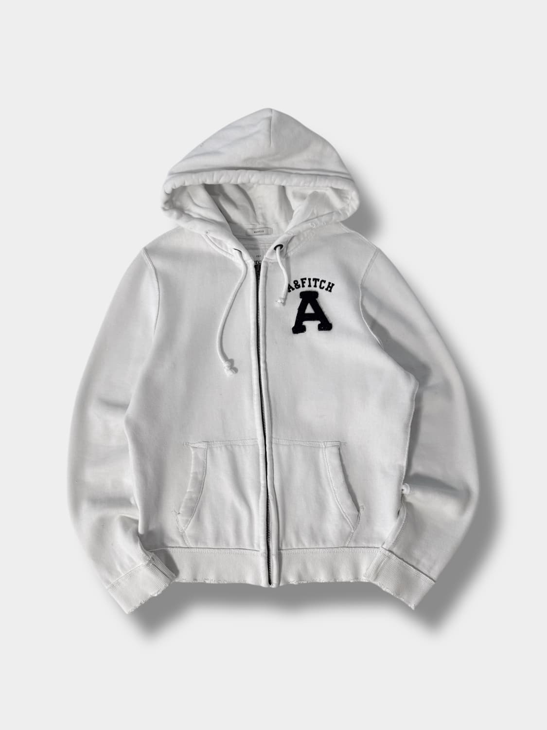 아베크롬비 00‘s 화이트 해비웨이트 스웻 후드집업  상품이미지1