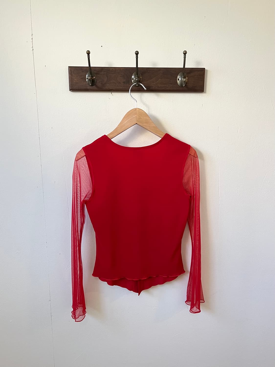 jubi 레드 코르셋 시스루 탑  상품이미지4