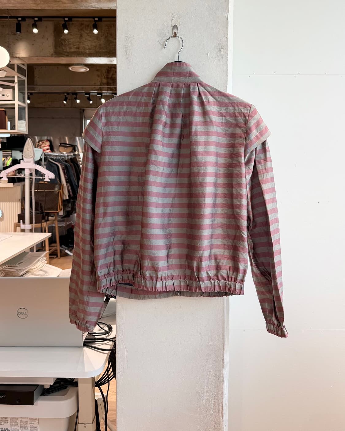 질샌더 네이비 딥핑크 스트라이프 자켓  상품이미지7