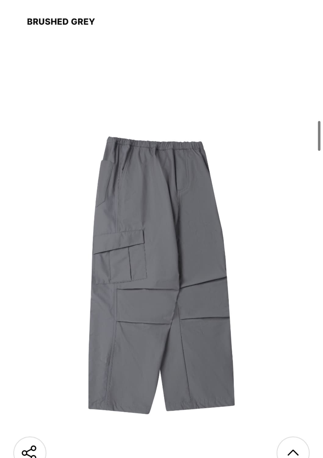 (L)레더리 파라슈트 와이드 카고 팬츠 [BRUSHED GREY] 상품이미지8