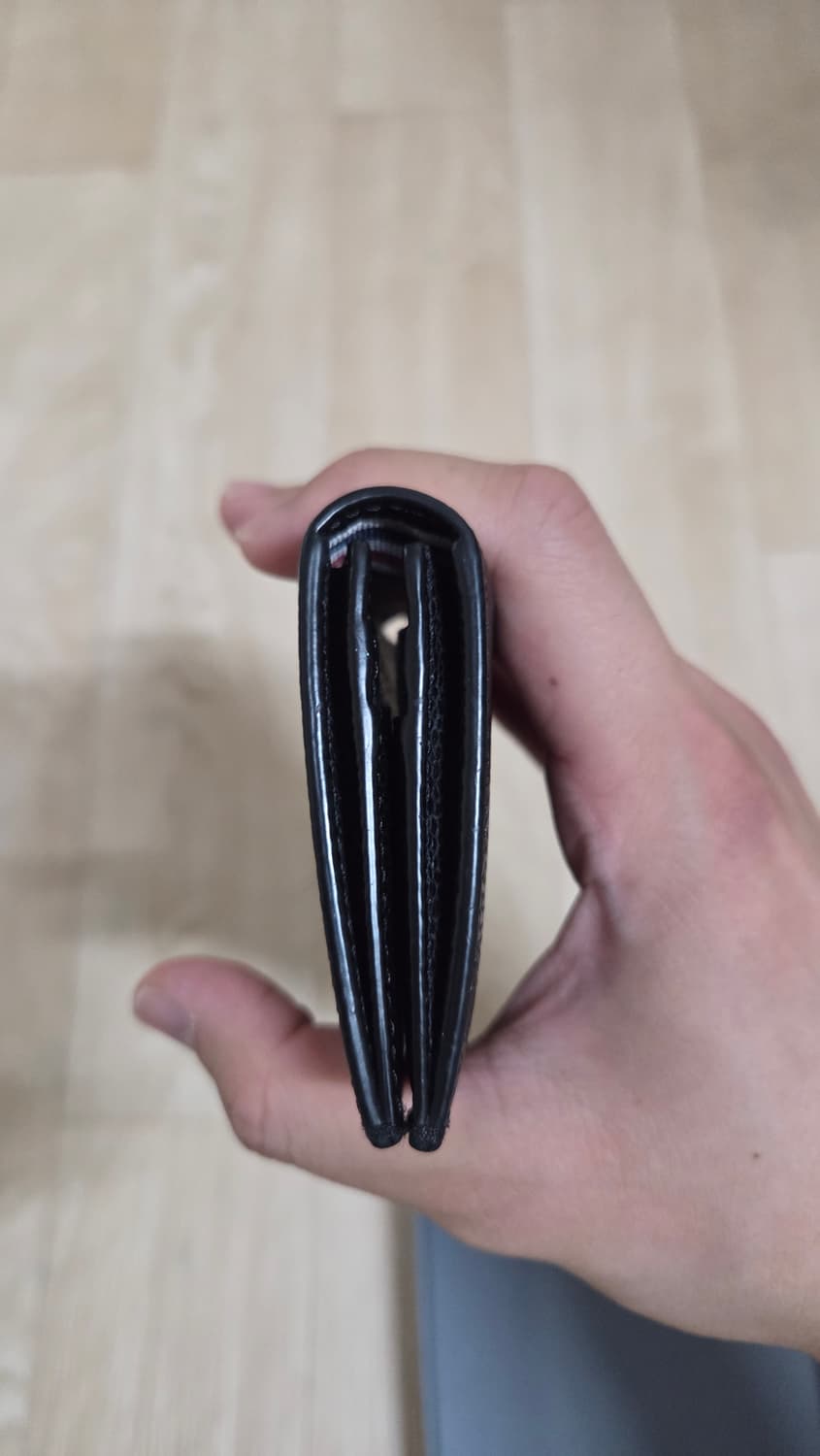 톰브라운 페블 그레인 레더 더블 카드 홀더 블랙 상품이미지5