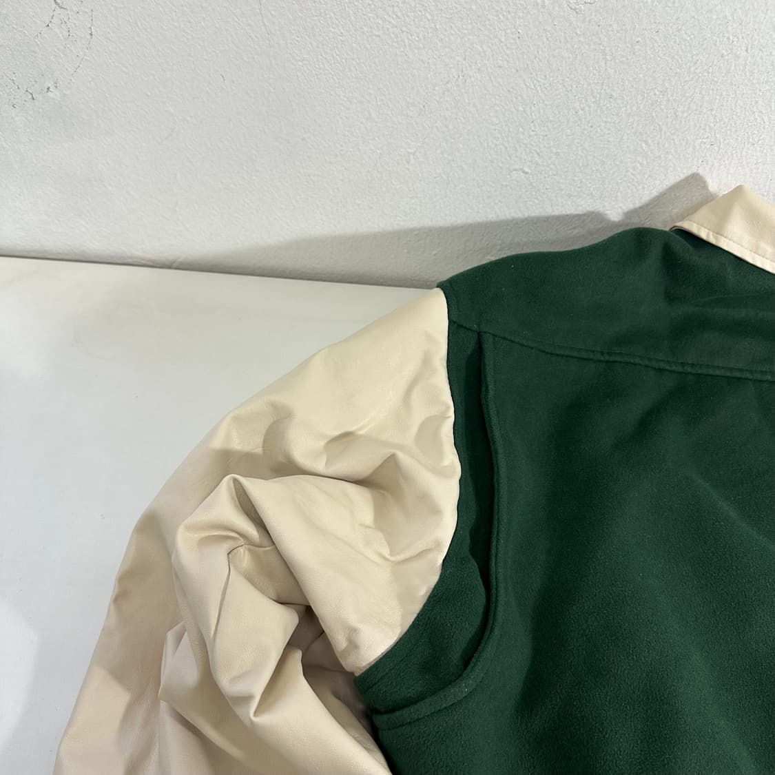 100 OWN 다크그린 바시티자켓 상품이미지6