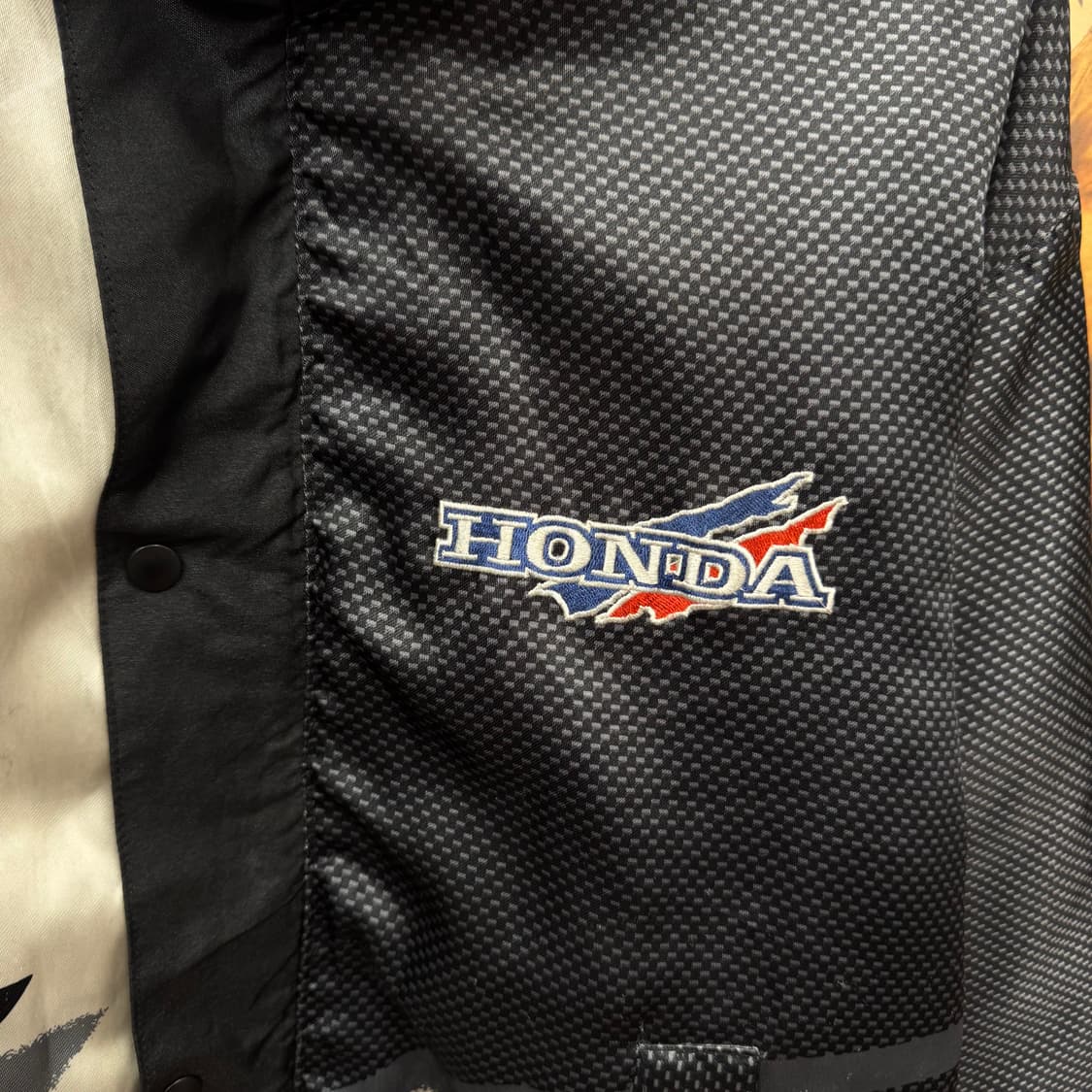 혼다 레이싱 나일론 레이싱 자켓 후면 빅로고 포인트 블랙 화이트 상품이미지5