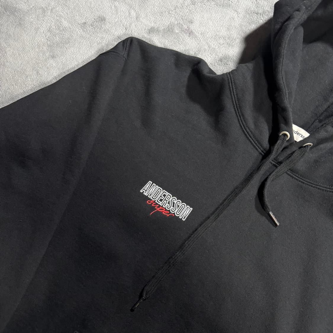 앤더슨벨 백 자수 레터링 후드티 상품이미지5