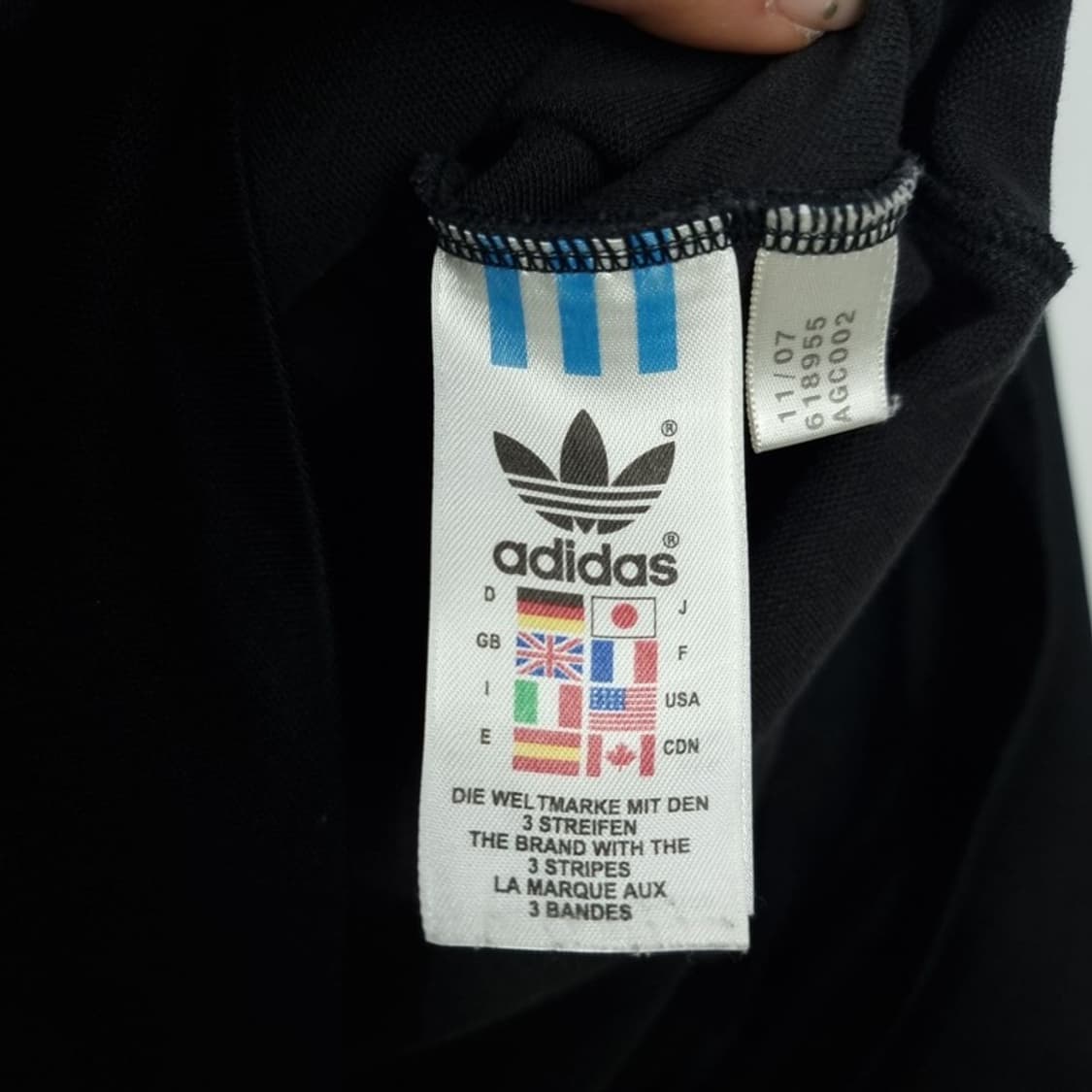 [아디다스] 유로파 져지 트랙탑 집업 자켓 블랙 M18785 상품이미지8