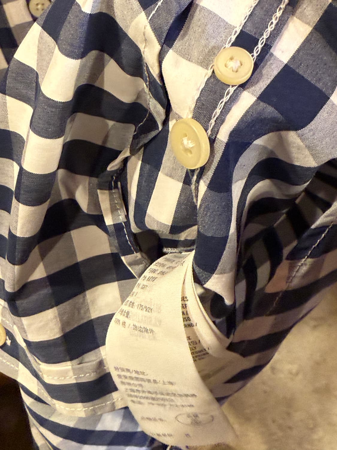 아베크롬비 네이비 깅엄체크 셔츠 상품이미지3