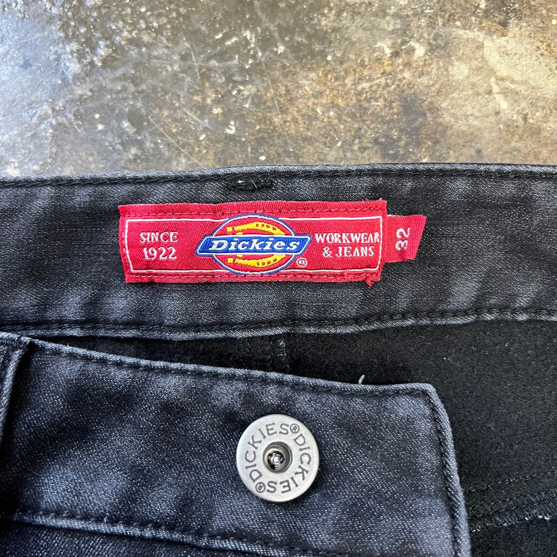 32) 디키즈 기모 데님팬츠 청바지 흑청 블랙진 아메카지 워크웨어 상품이미지3
