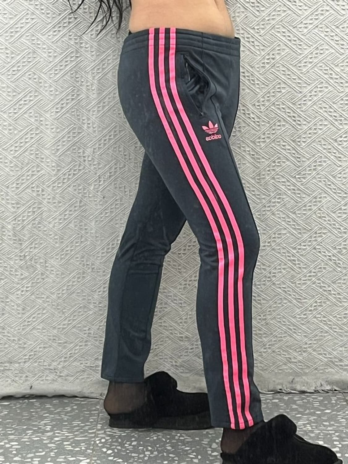 아디다스 파이어버드 Y2K 그레이핑크 슬림핏 트랙팬츠 85 C06747 상품이미지2