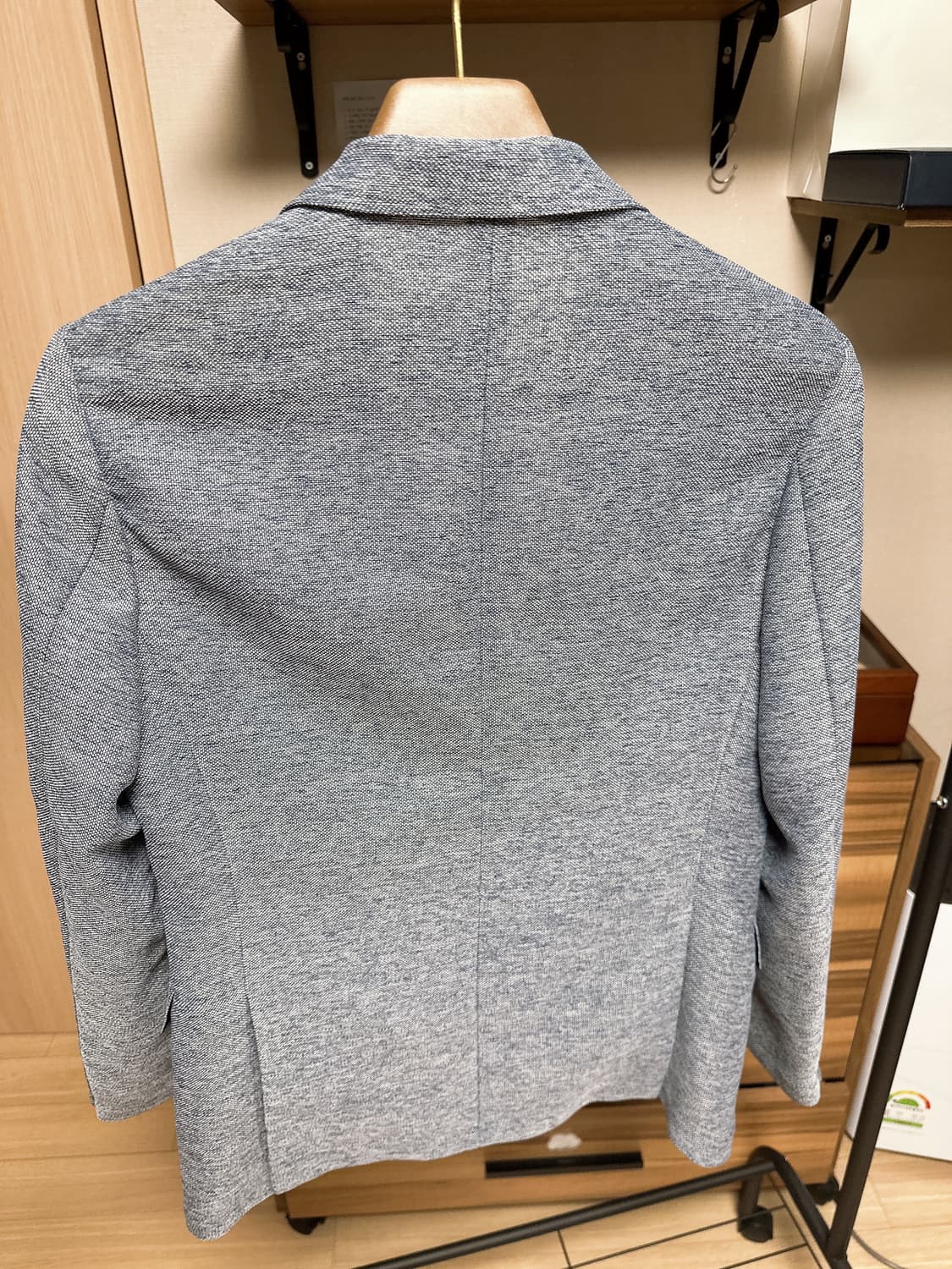 엠비오 mvio 블루 멜란지 더블 스티치 자켓 100 상품이미지5