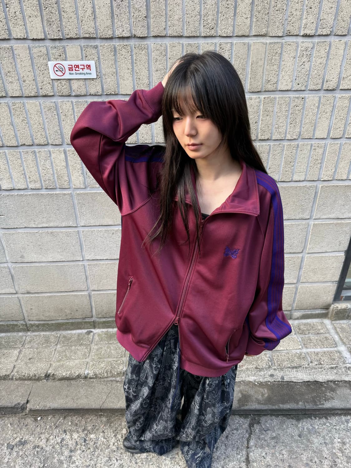 니들스 버건디 트랙 집업 상품이미지4