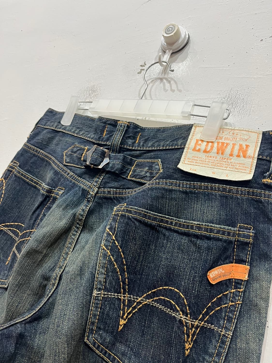 Edwin 에드윈 재팬 신치백 워싱 데님 쇼츠 32 상품이미지6