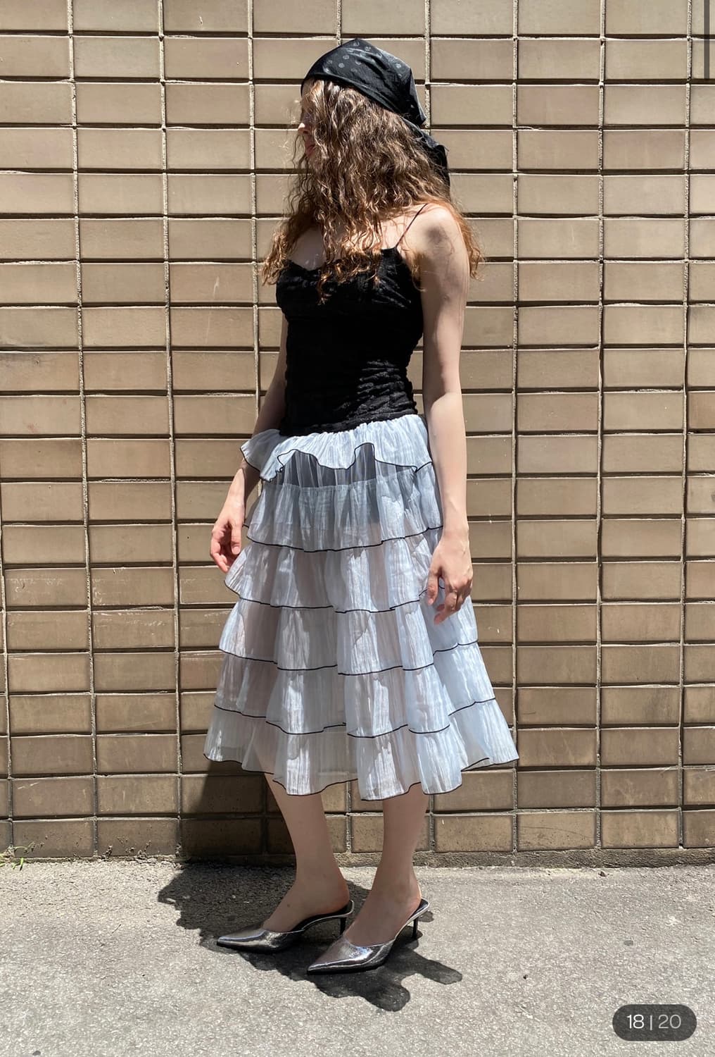 루즈슬립오버 Noir Tiered Skirt *Foggy Baby 상품이미지1