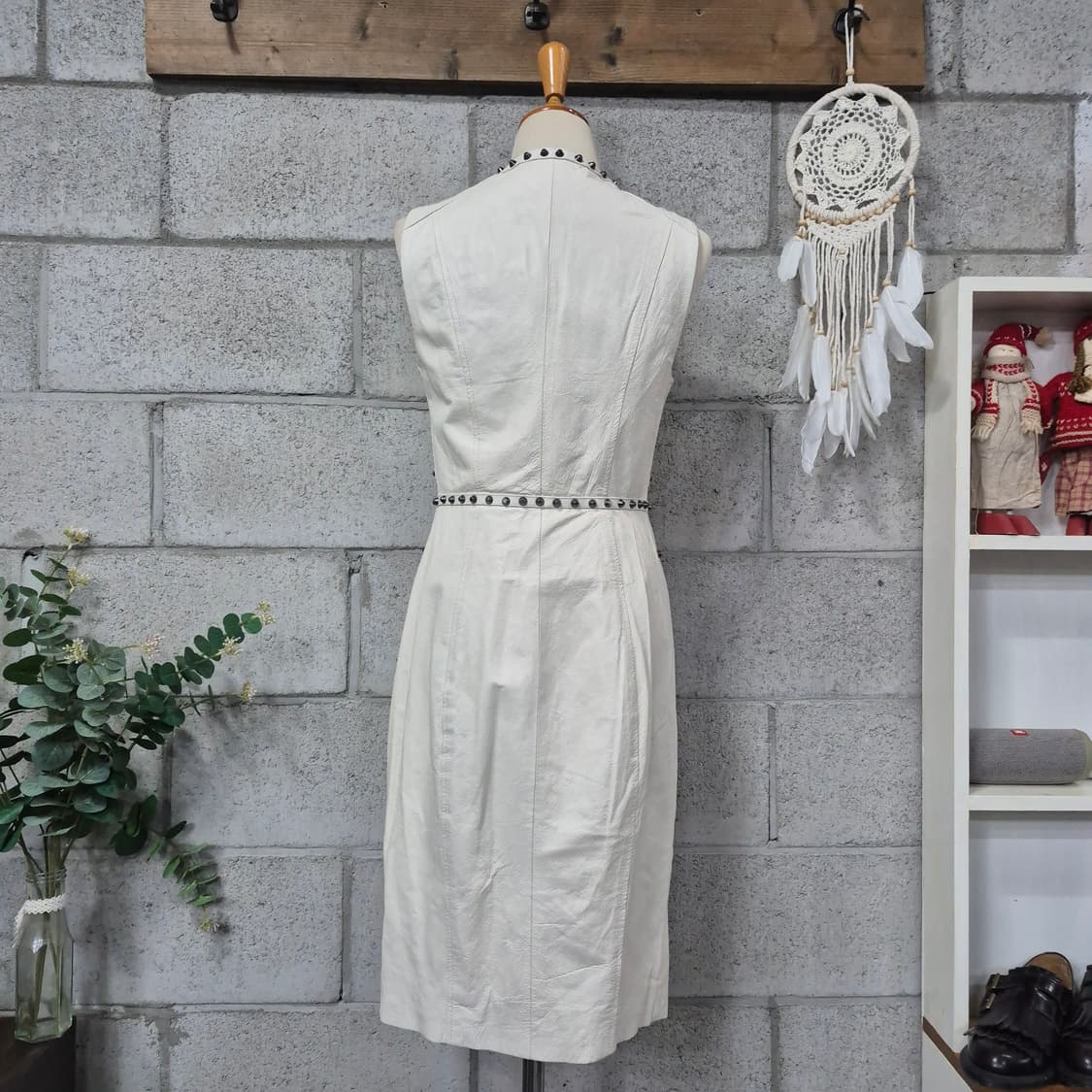 bebe 천연가죽 징 원피스 상품이미지5