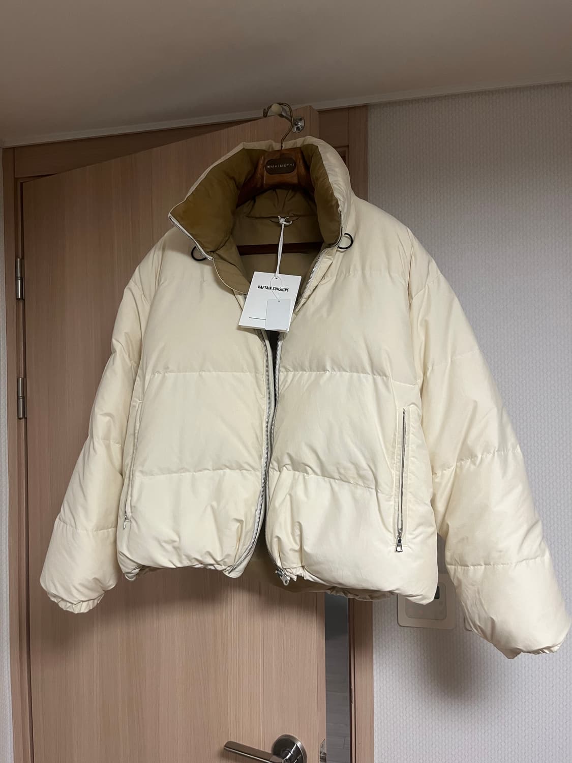 캡틴선샤인 리버서블 몽블랑 패딩 화이트/베이지 40사이즈 해 상품이미지3