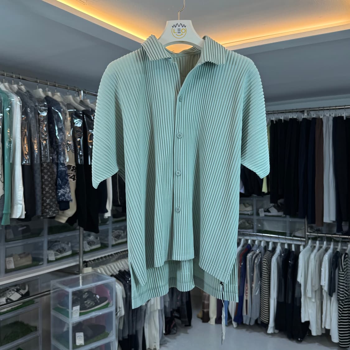 [리오브] 이세이미야케 옴므플리세 플리츠 반팔 셔츠 상품이미지1