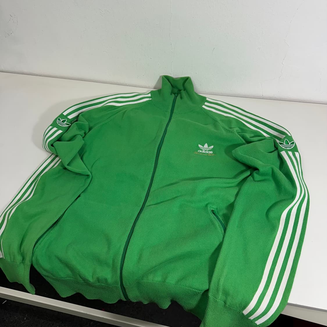 105 아디다스 그린 토너먼트 에디션 니트 트랙탑 집업 상품이미지2