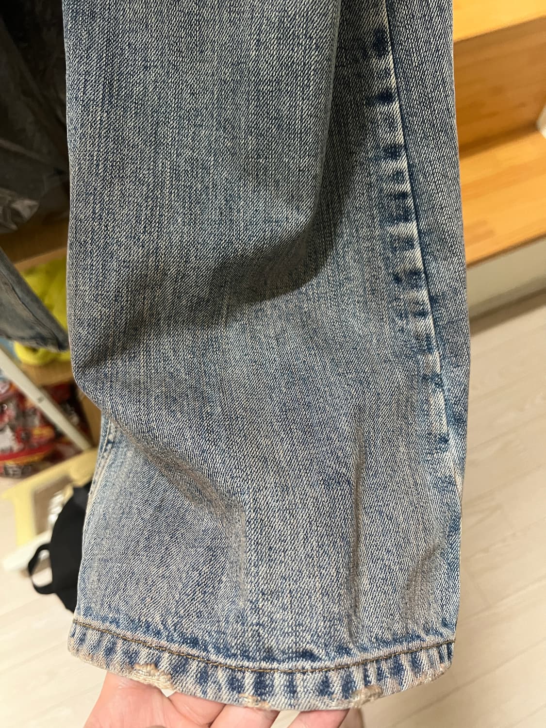 Wworkshop 머드 워싱 플레어 데님 2사이즈 판매 상품이미지4