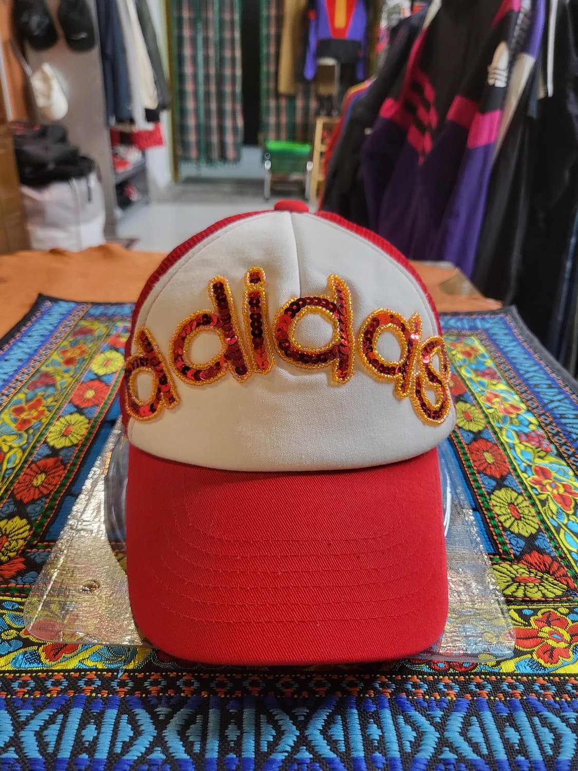 초희귀) 아디다스 스팽글로고  트러커 캡 상품이미지1