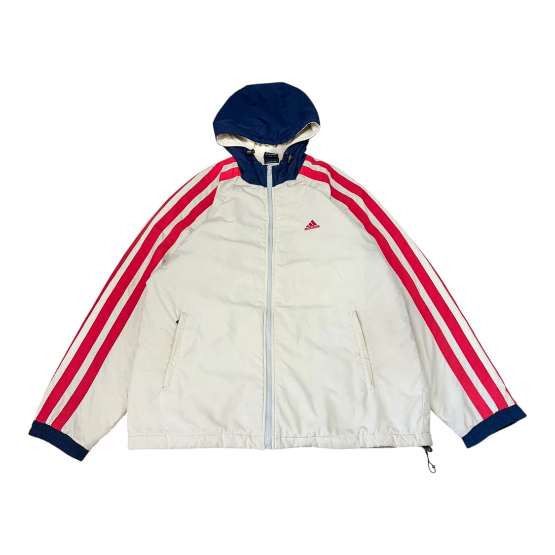 아디다스 올드스쿨 레드삼선 누빔 바람막이 점퍼 상품이미지1