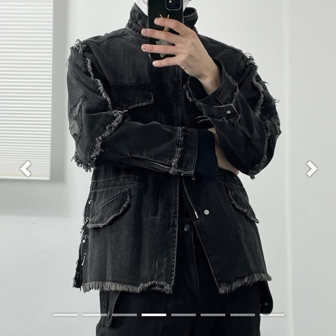 자라 ZARA 여성 데미지 흑청 그런지 바이커 자켓 XS ~S 상품이미지2