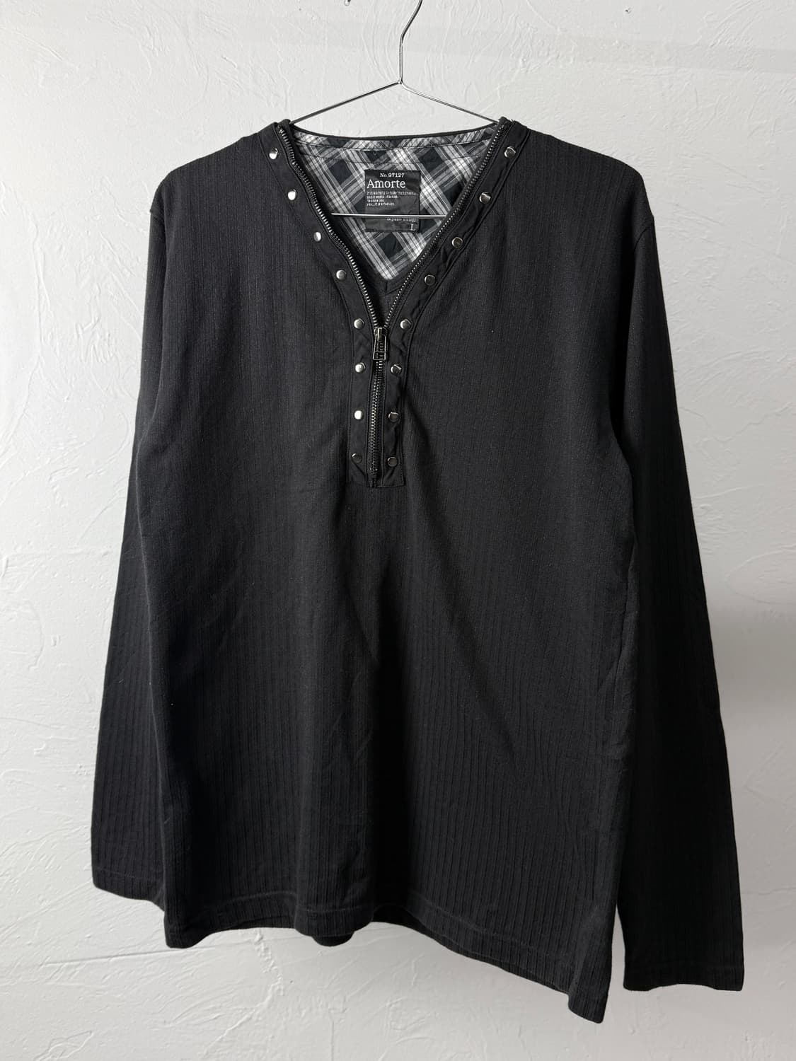 Amorte 헨리넥 스터드 롱 슬리브 상품이미지2