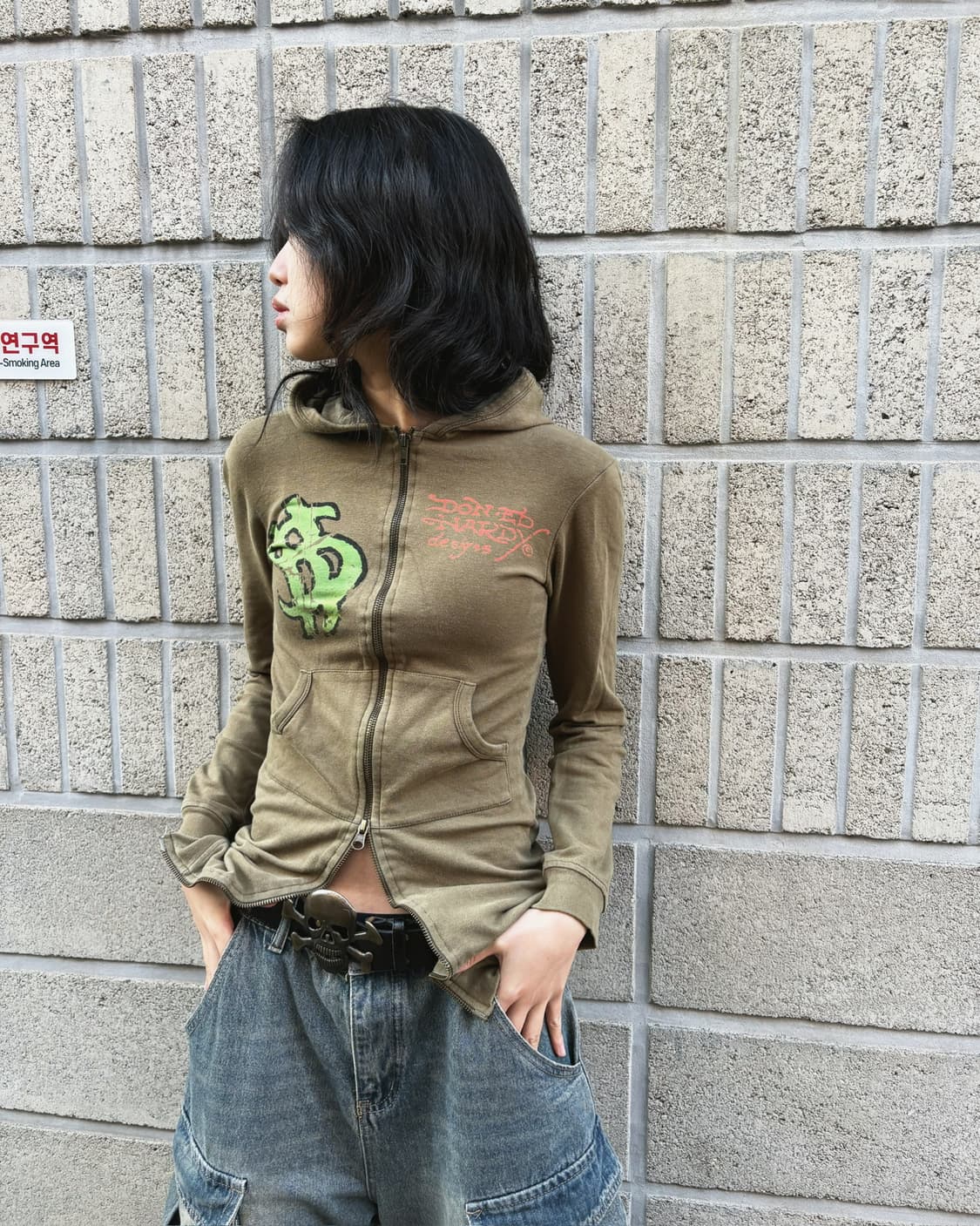 에드하디 롱 슬림 올드스쿨 후드집업 상품이미지3