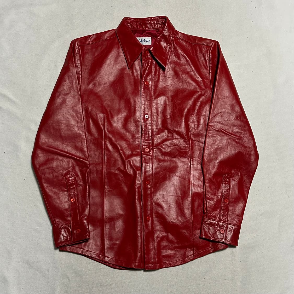 L vtg 레드레더 셔츠 자켓 상품이미지2