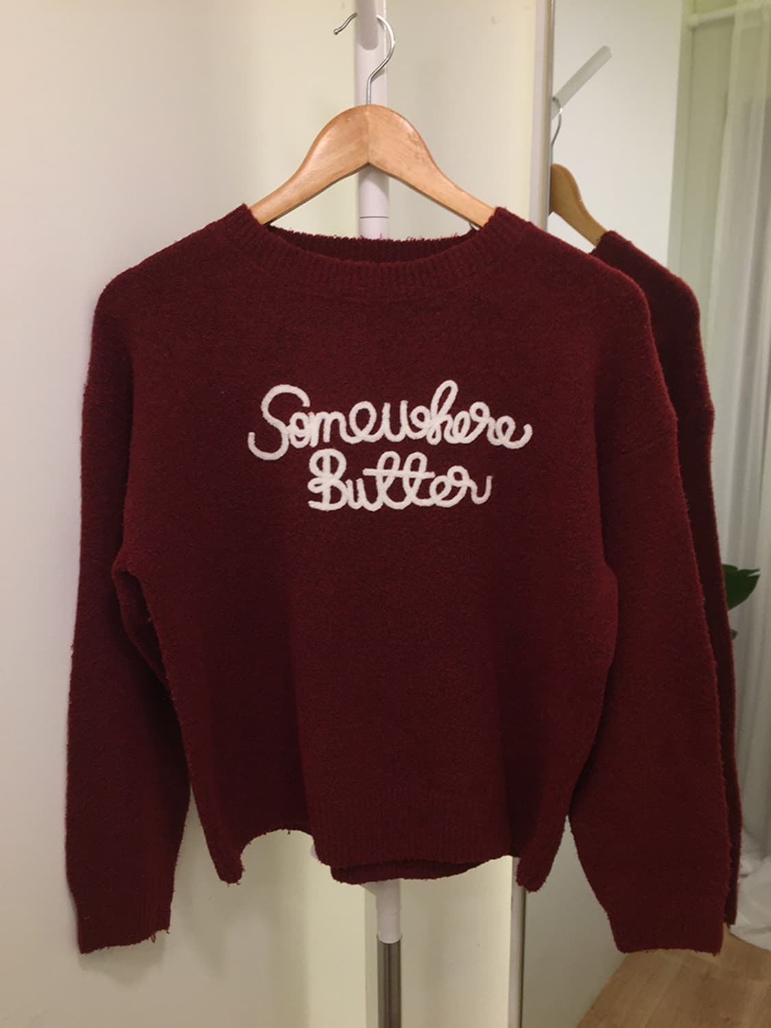 여성 빈티지 레터링 니트 100 상품이미지3