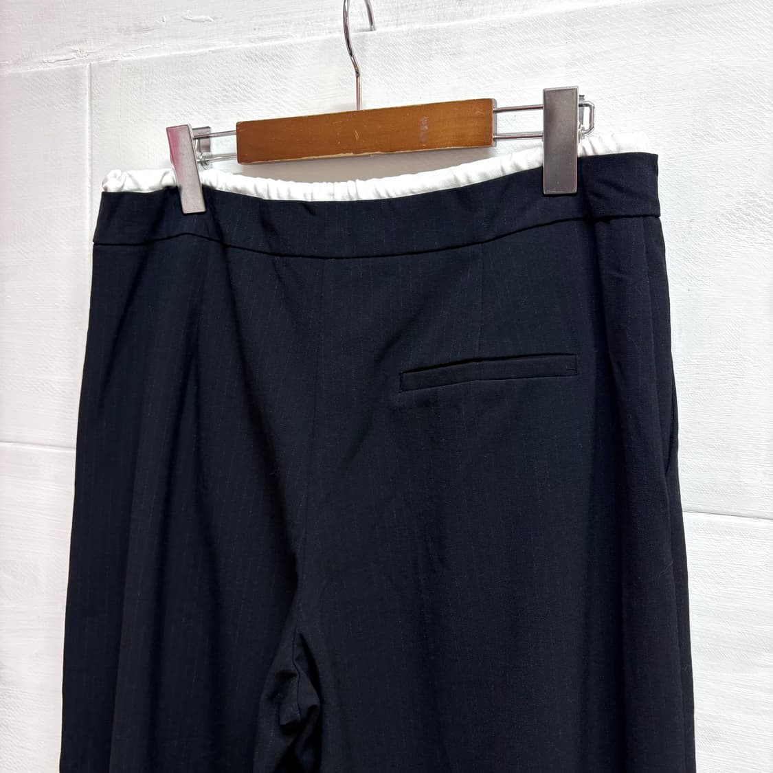 ZARA 자라 더블 웨이스트 트라우져 팬츠 네이비 L 상품이미지6