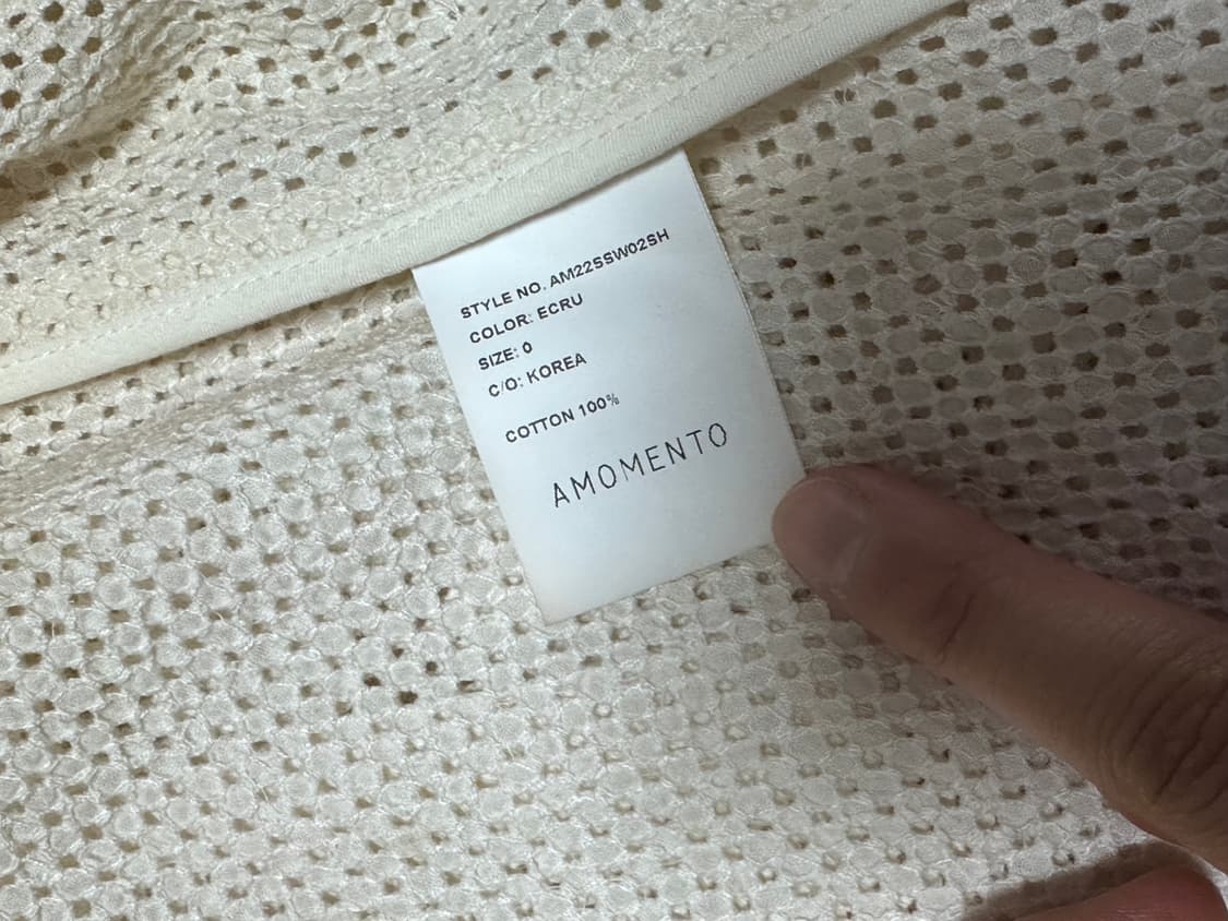 아모멘토 22SS crochet long sleeve shirt 상품이미지8