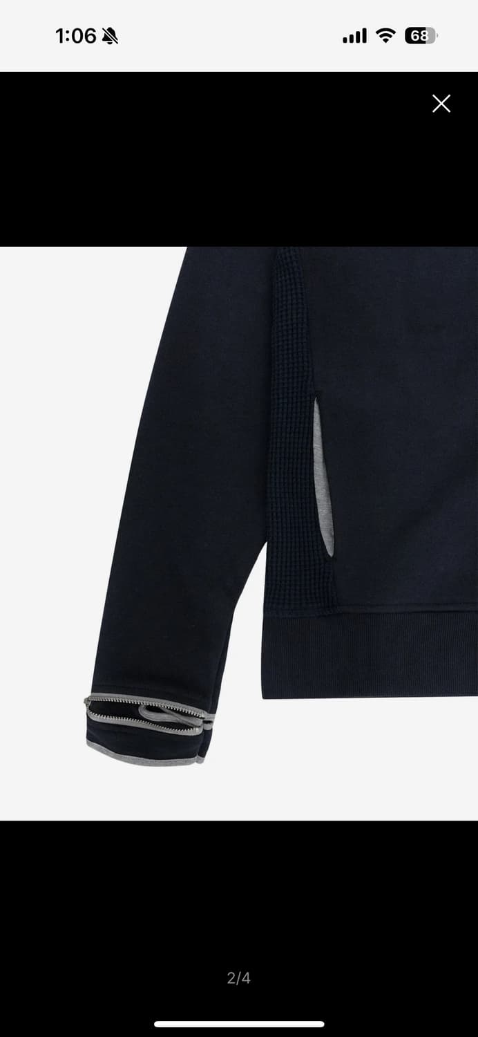 휴이 Side-Zip Neck Track Top Navy 상품이미지2