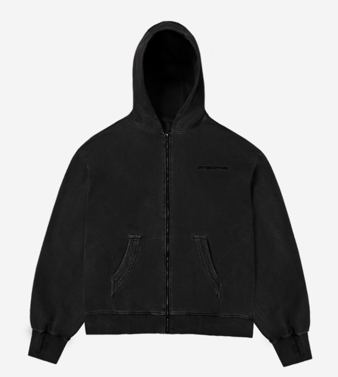 [L]attitude attitude 후드집업 블랙 상품이미지1
