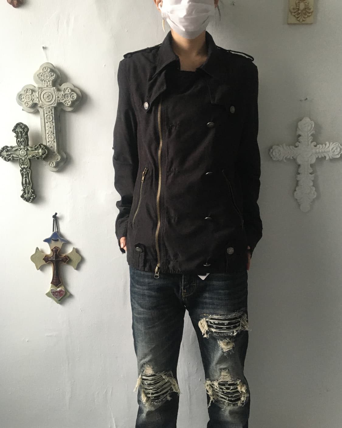 Double button rider jacket 상품이미지6