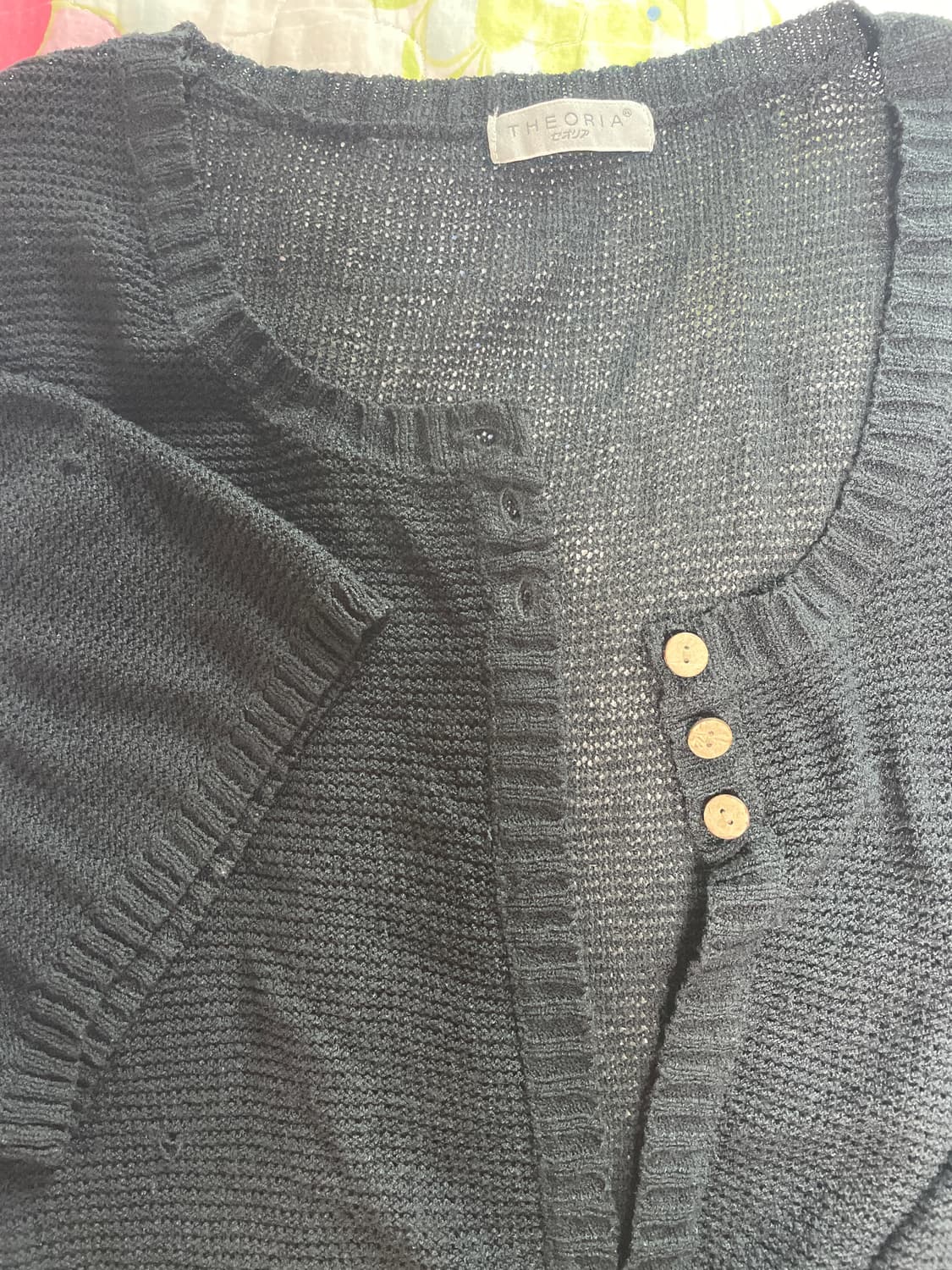 (THEORIA)여름 블랙니트가디건 상품이미지3