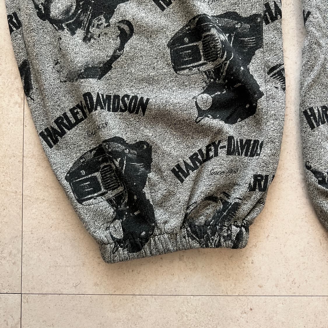 빈티지 90s Harley Davidson 엔진 AOP 스웻팬츠 상품이미지5