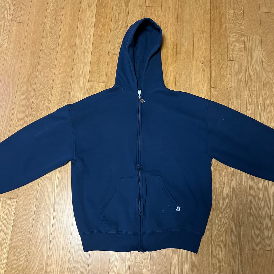 [L] 90s 빈티지 러셀 후드집업 네이비 상품이미지3