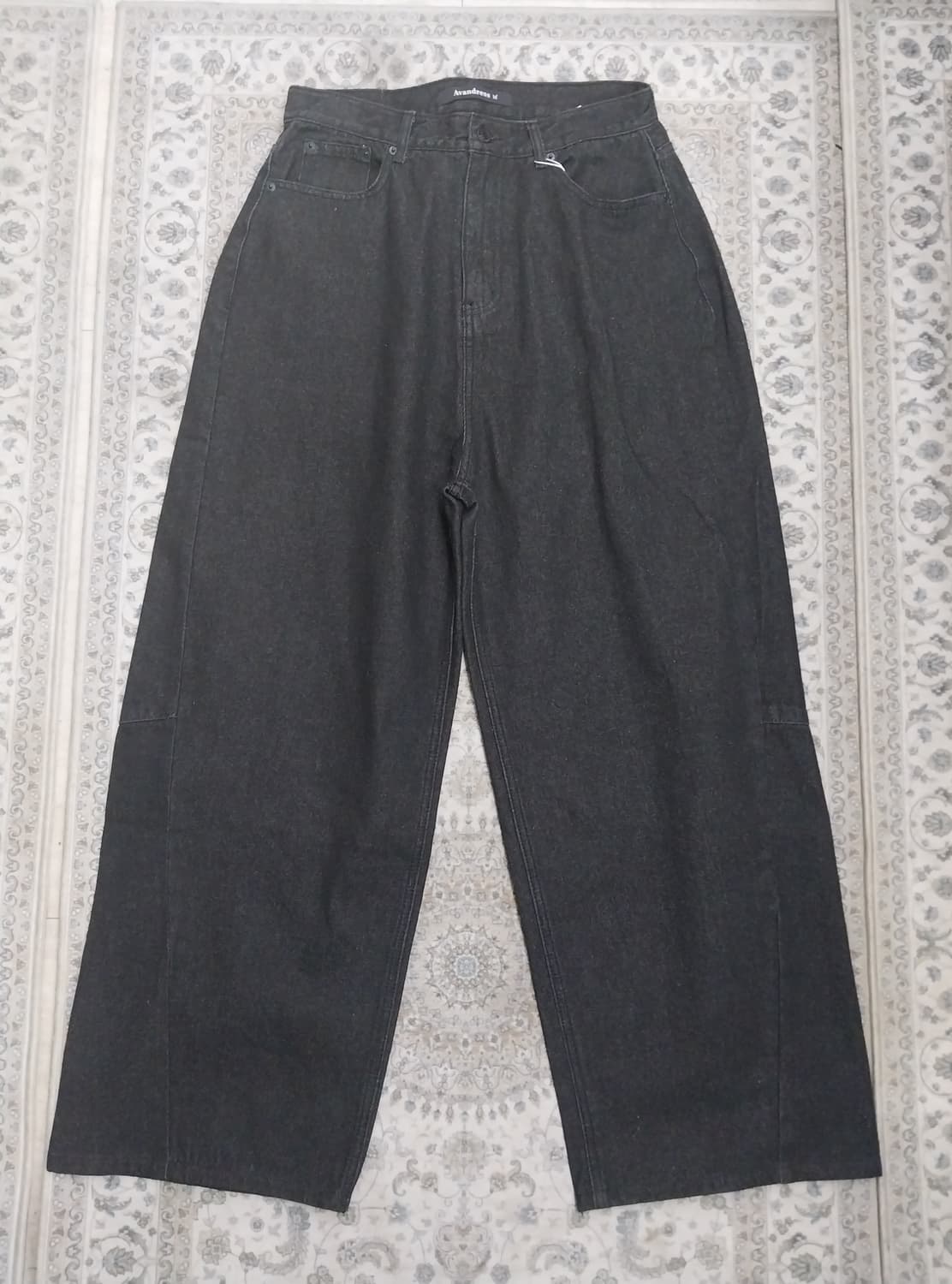 (새상품) Avandress 블랙 와이드 데님 팬츠 M 상품이미지1