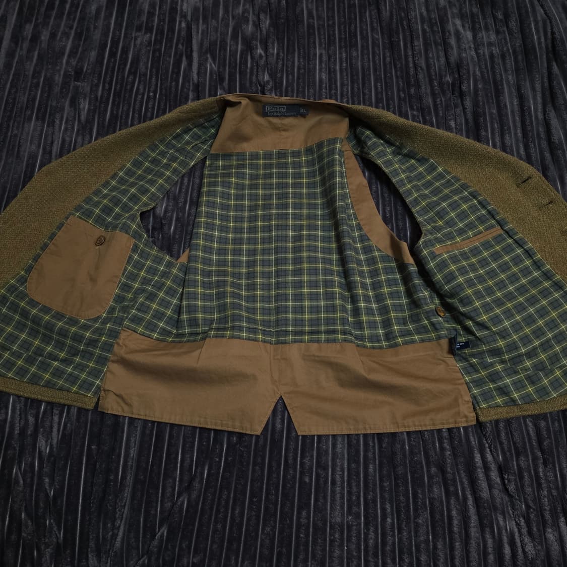 폴로 트위드 베스트 카키브라운 L 상품이미지3