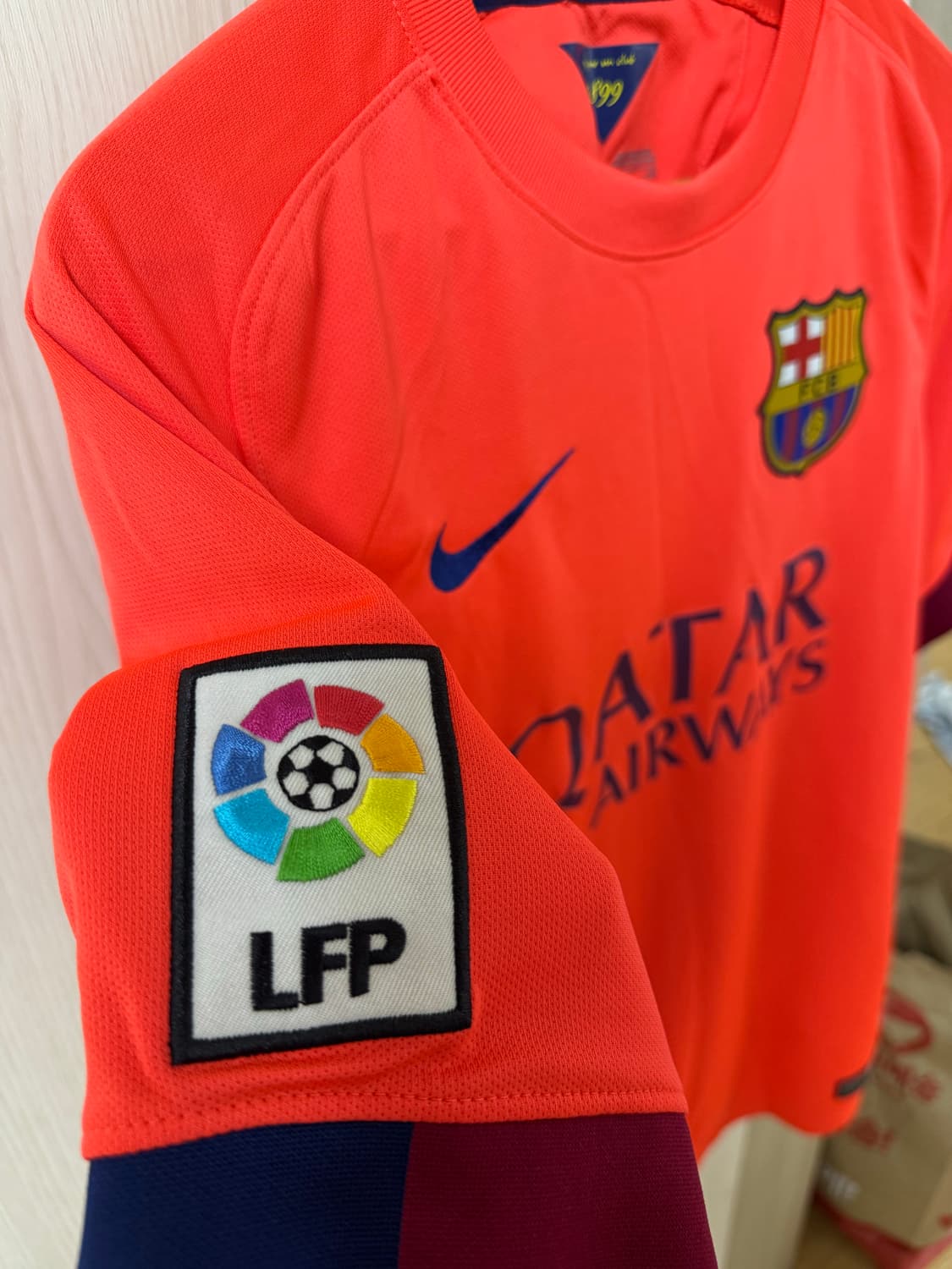 (정품) 14-15 FC바로셀로나 어웨이 피케 유니폼 상품이미지1