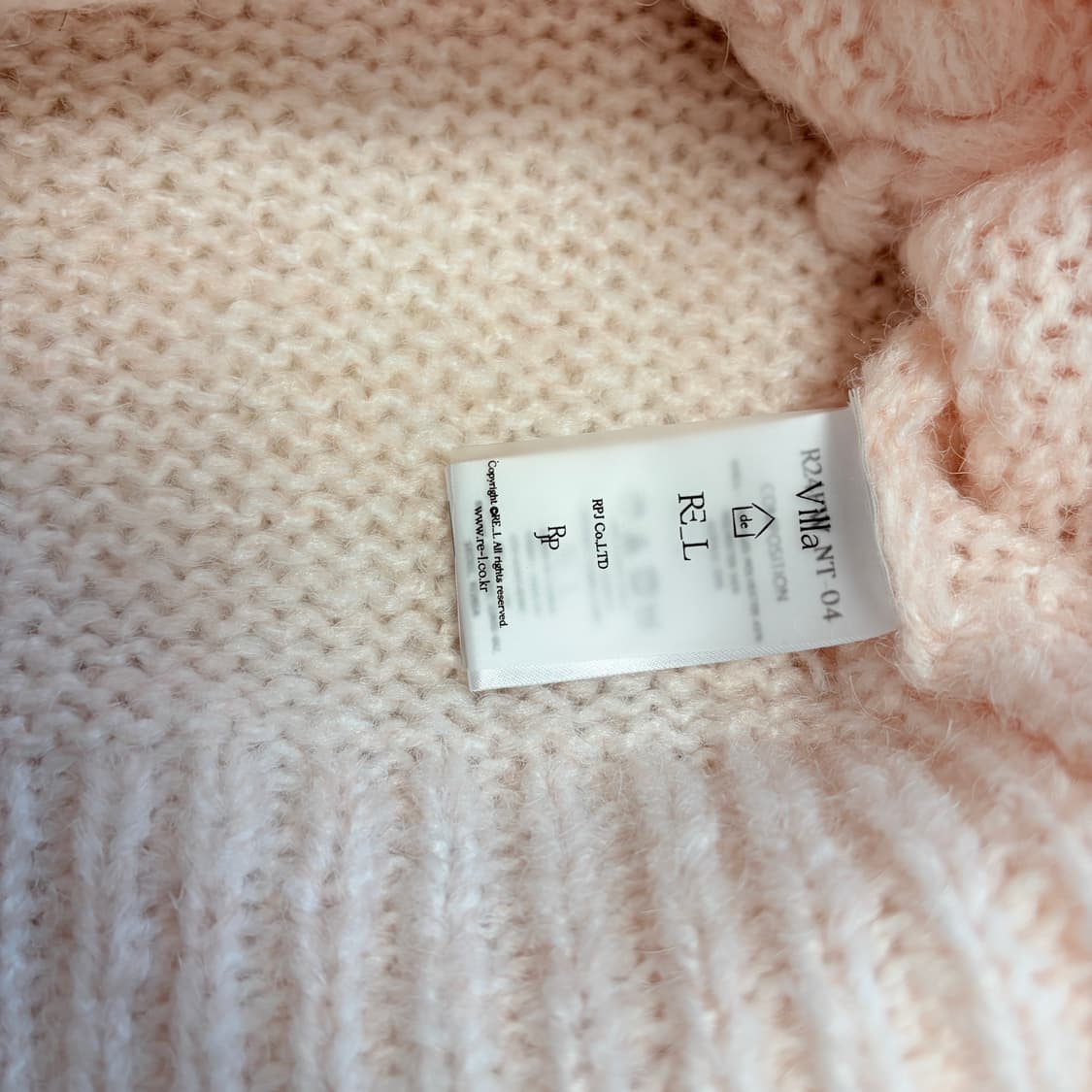 리엘 마시멜로 니트 가디건 파우더 핑크 상품이미지5