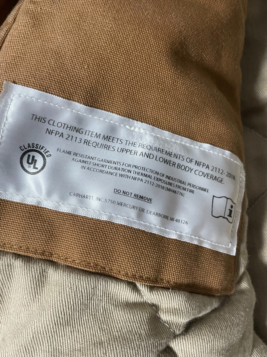 칼하트 fr 방염 액티브자켓 M (FRJ184) 상품이미지9