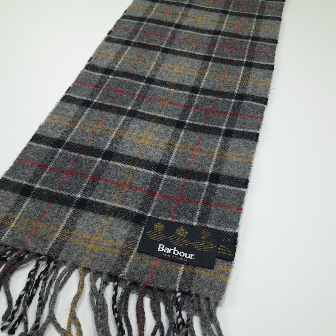 MX391 바버 스코틀랜드판 램스울 3로얄워런트 그레이 머플러 목도리 상품이미지3