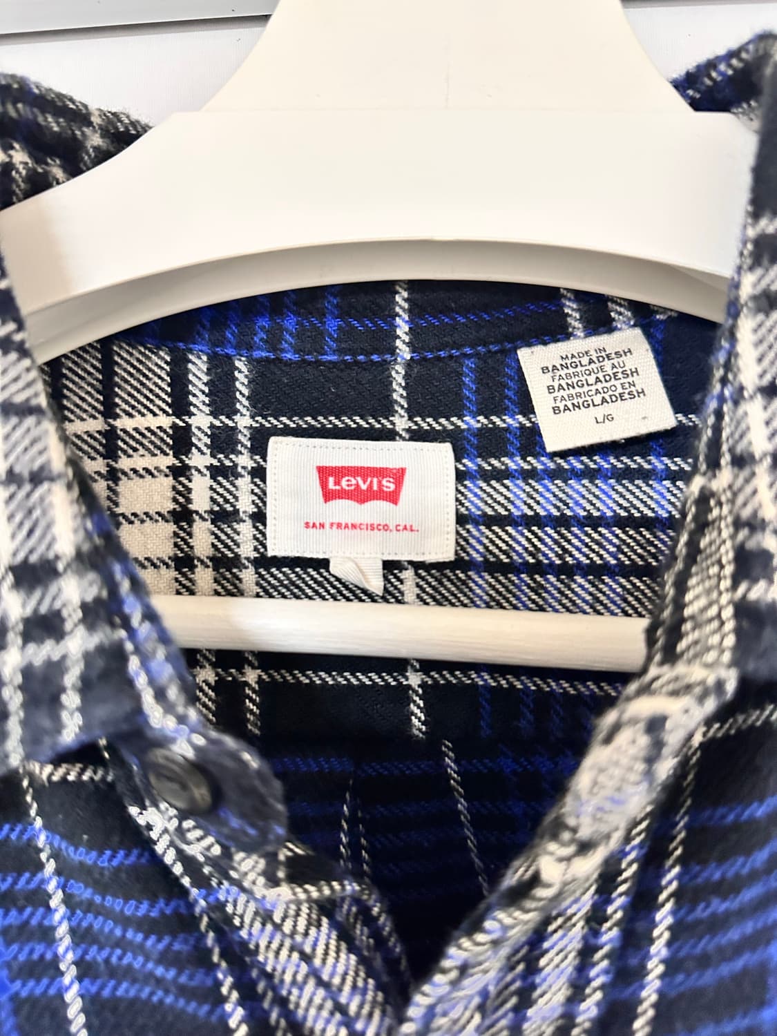 리바이스 체크 플란넬 셔츠 (L) 상품이미지3