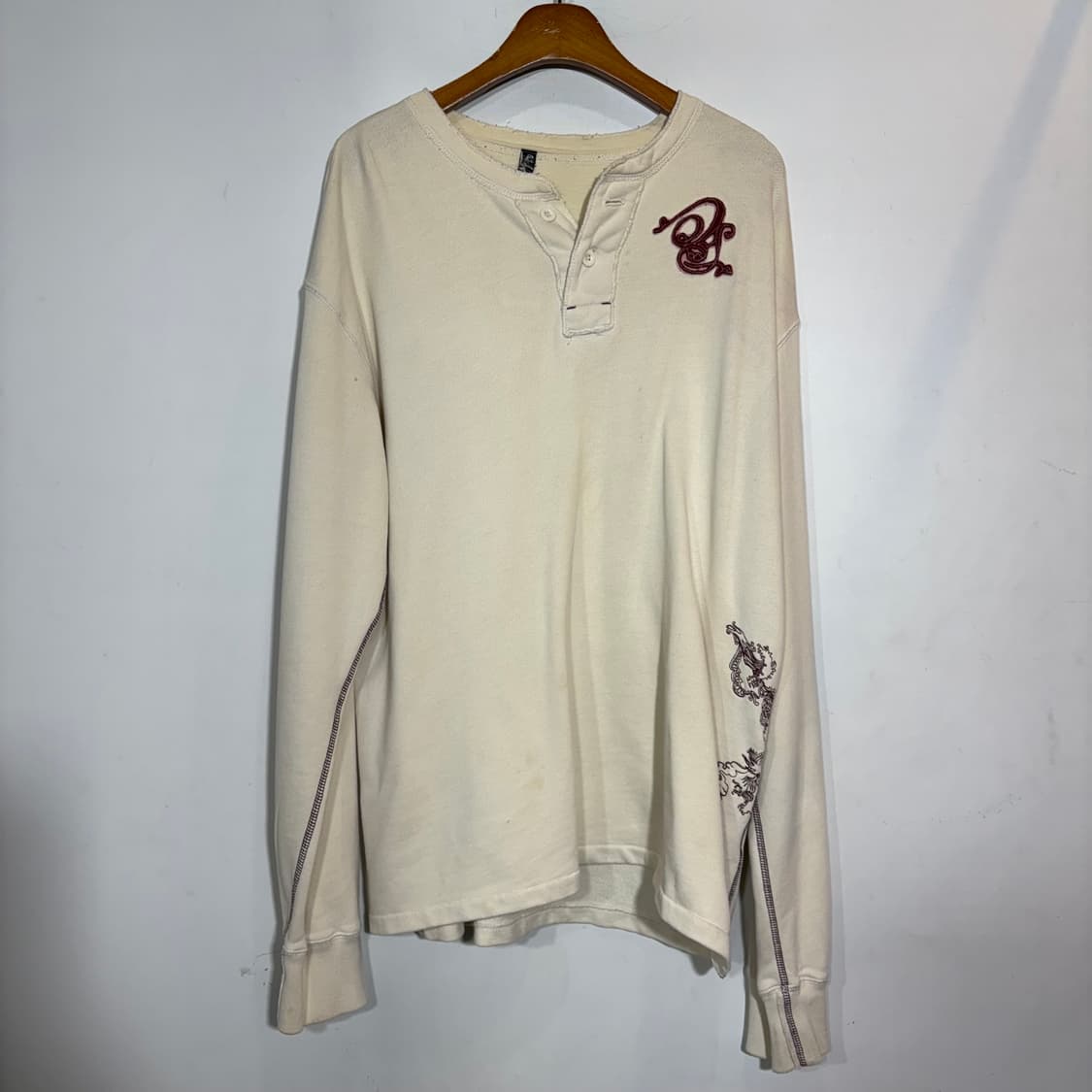 빈티지 퀵실버 자수 헨리넥 롱슬리브  상품이미지7